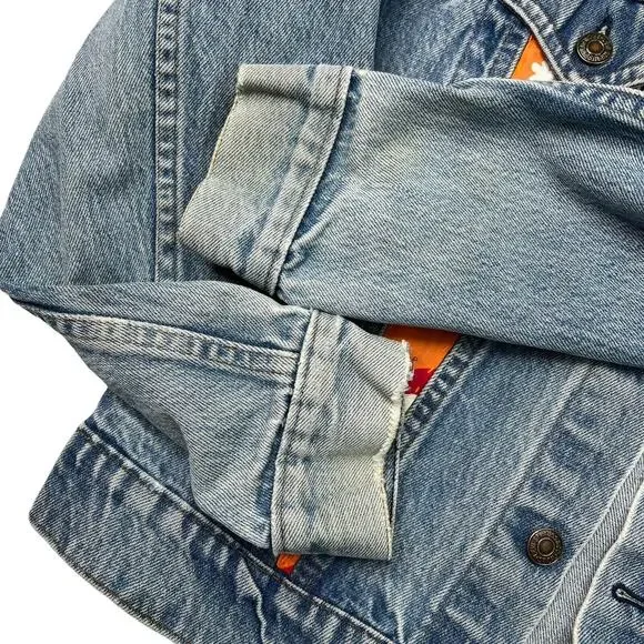 Levis Vintage 1970s Denim Trucker Jacket Type 3 III Reworked Adult XS - Picture 4 of 9